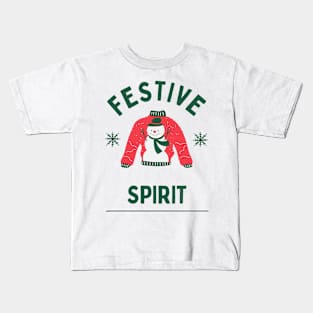 Festive Spirit Christmas Kids T-Shirt
